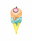 La vida es dulce pancarta con globos de helado