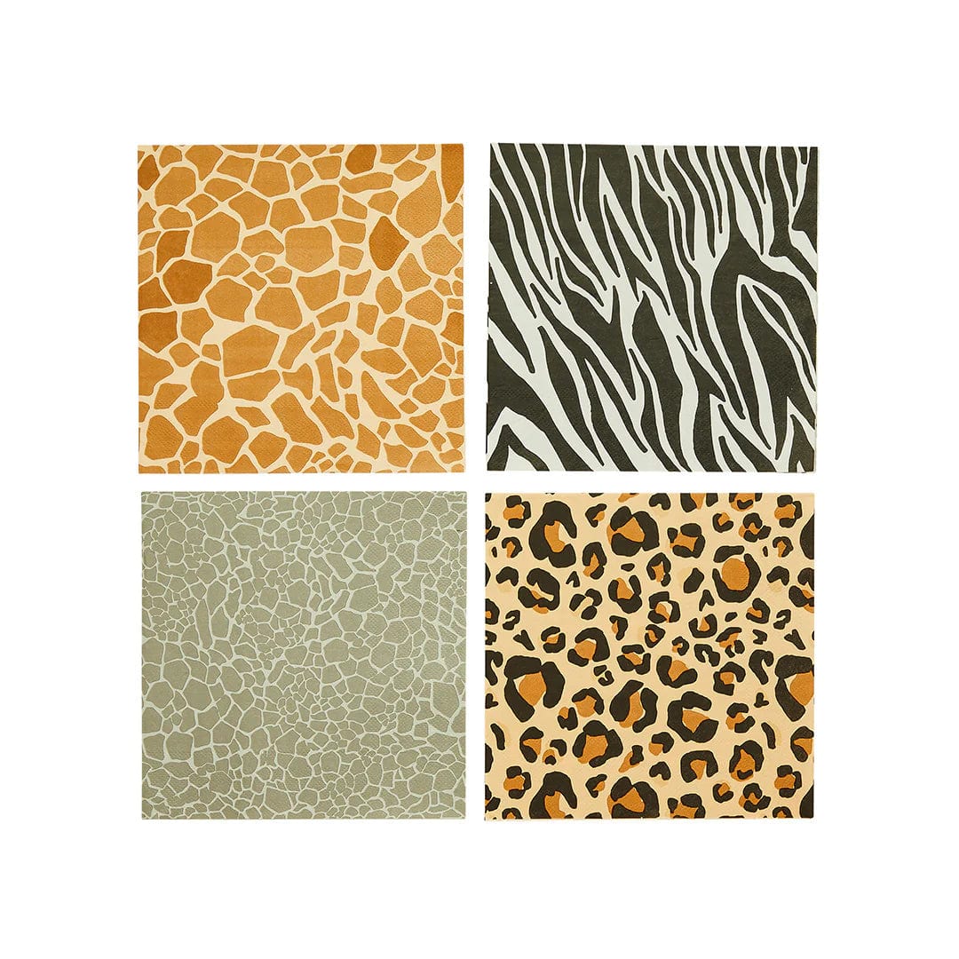 Animal Print Napkins  - Large