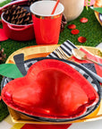 Black Gingham Plates - Large