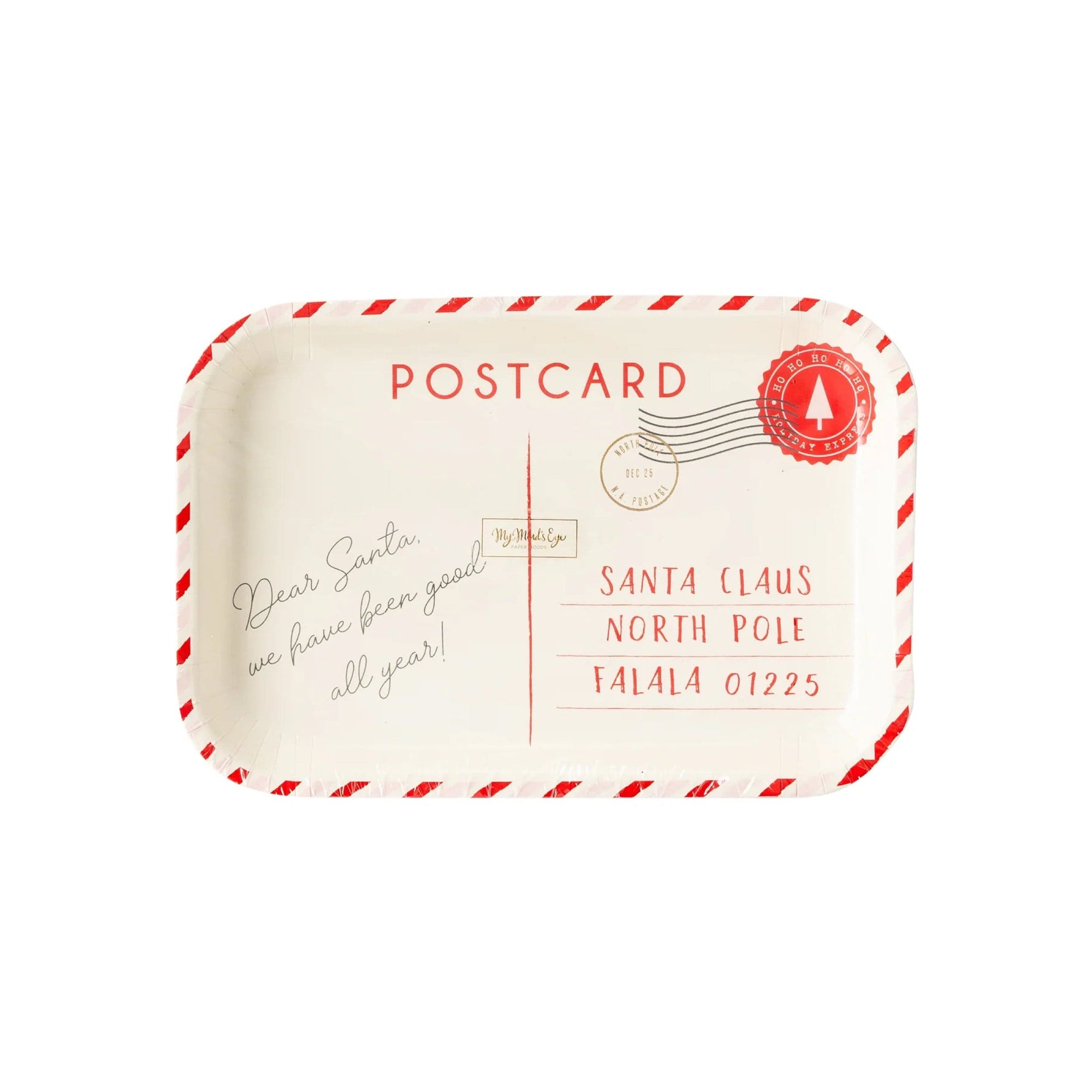 Santa Postcard Plates