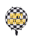 Checkered Happy Birthday Balloon