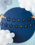 Retro Airplane Happy Birthday Garland