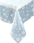 Nappe de table en plastique transparent flocon de neige