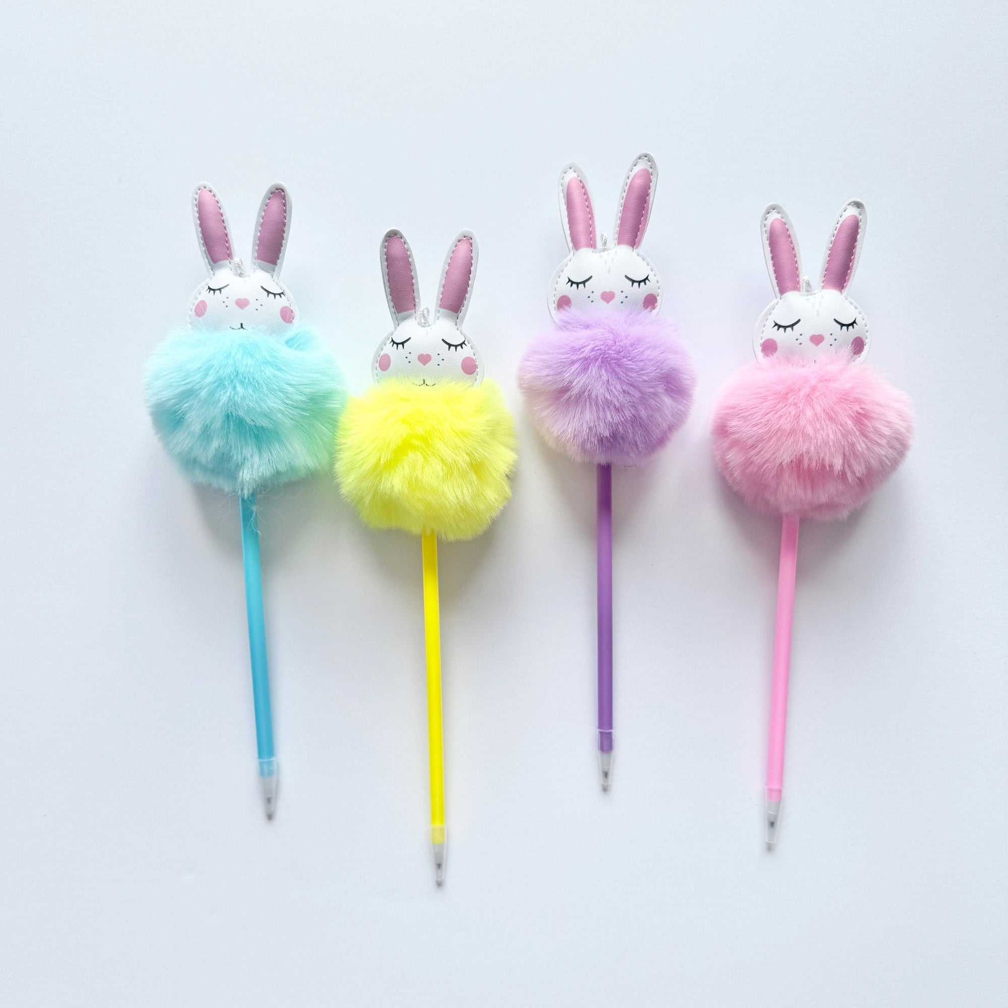 Colourful Bunny Pompom Pens