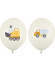 Globos de camiones de construcción
