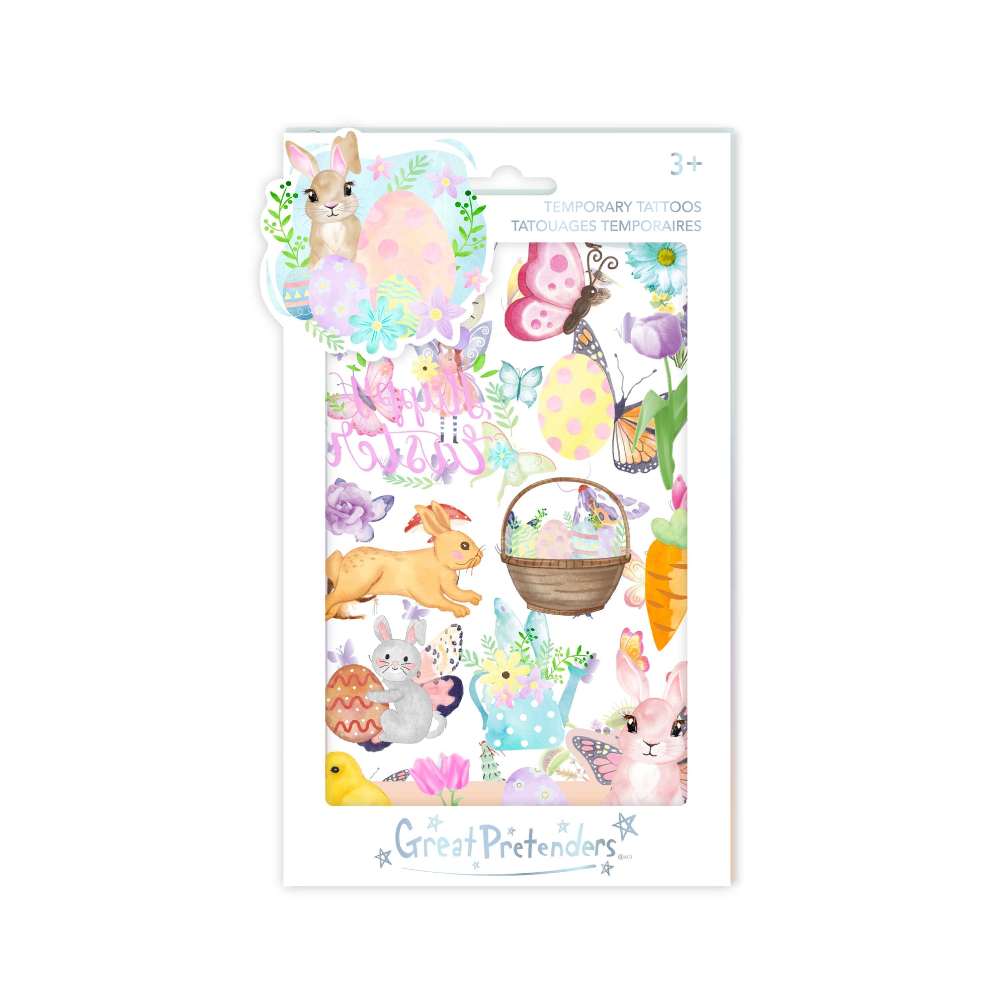 Tatouages temporaires de lapin de Pâques