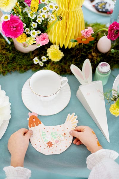 Serviettes en papier poule mouchetée
