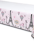 Pink Parisian Eiffel Tower Table Cover