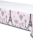 Nappe de table Tour Eiffel parisienne rose