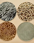 Animal Print Circle Plates - Large