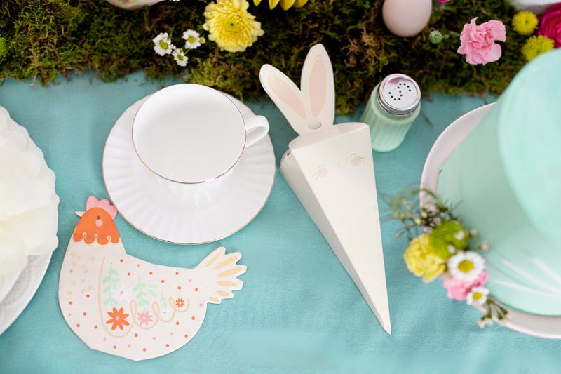 Serviettes en papier poule mouchetée