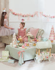 Meri Meri Laduree Paris tea party supplies set - pink green tableware for elegant birthday celebrations