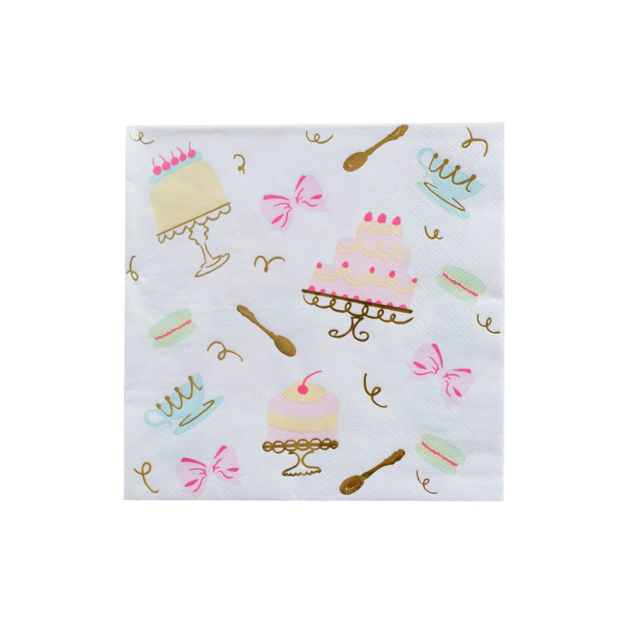 Serviettes à gâteau Laissez-les manger - Grandes