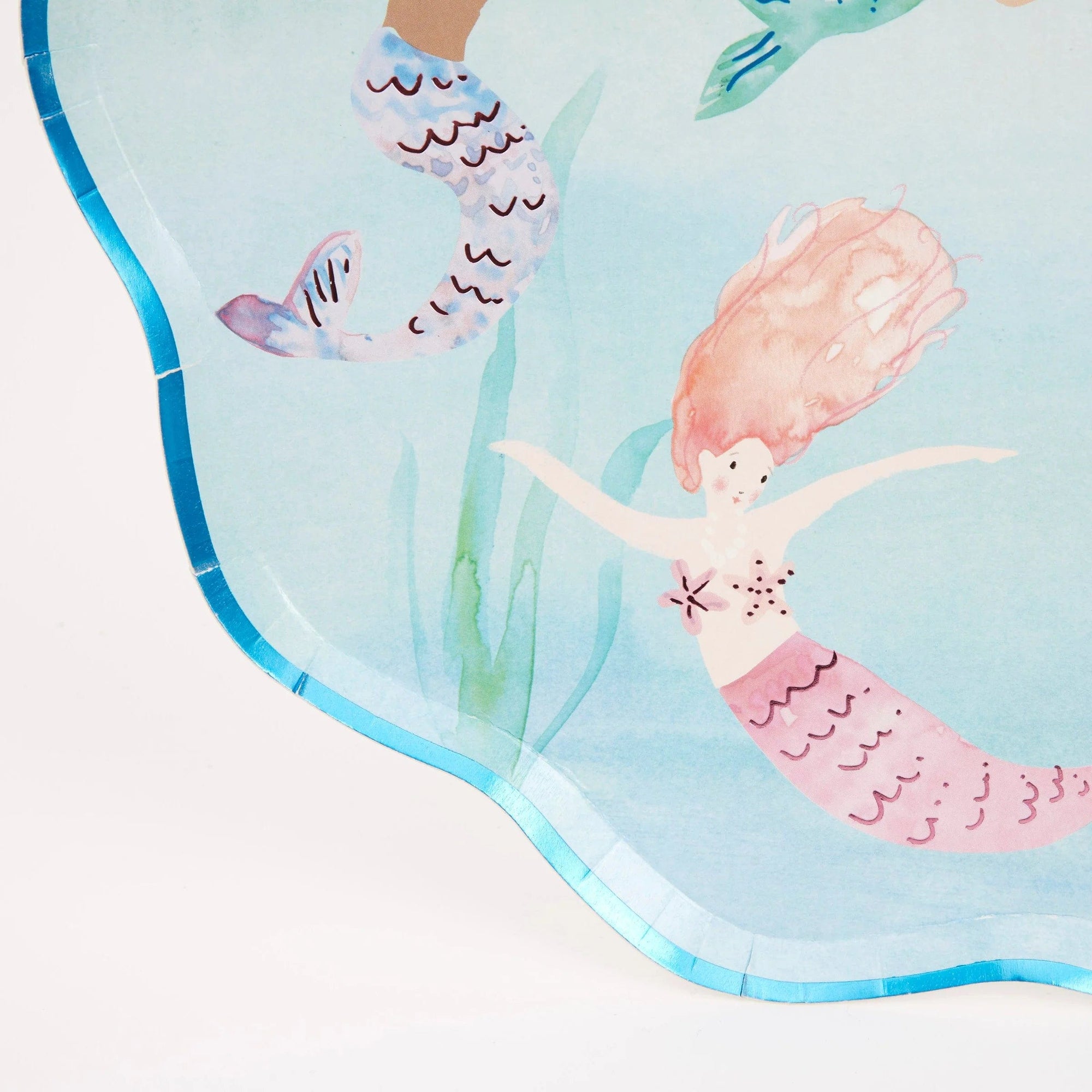 Scalloped Mermaid Plates - Large