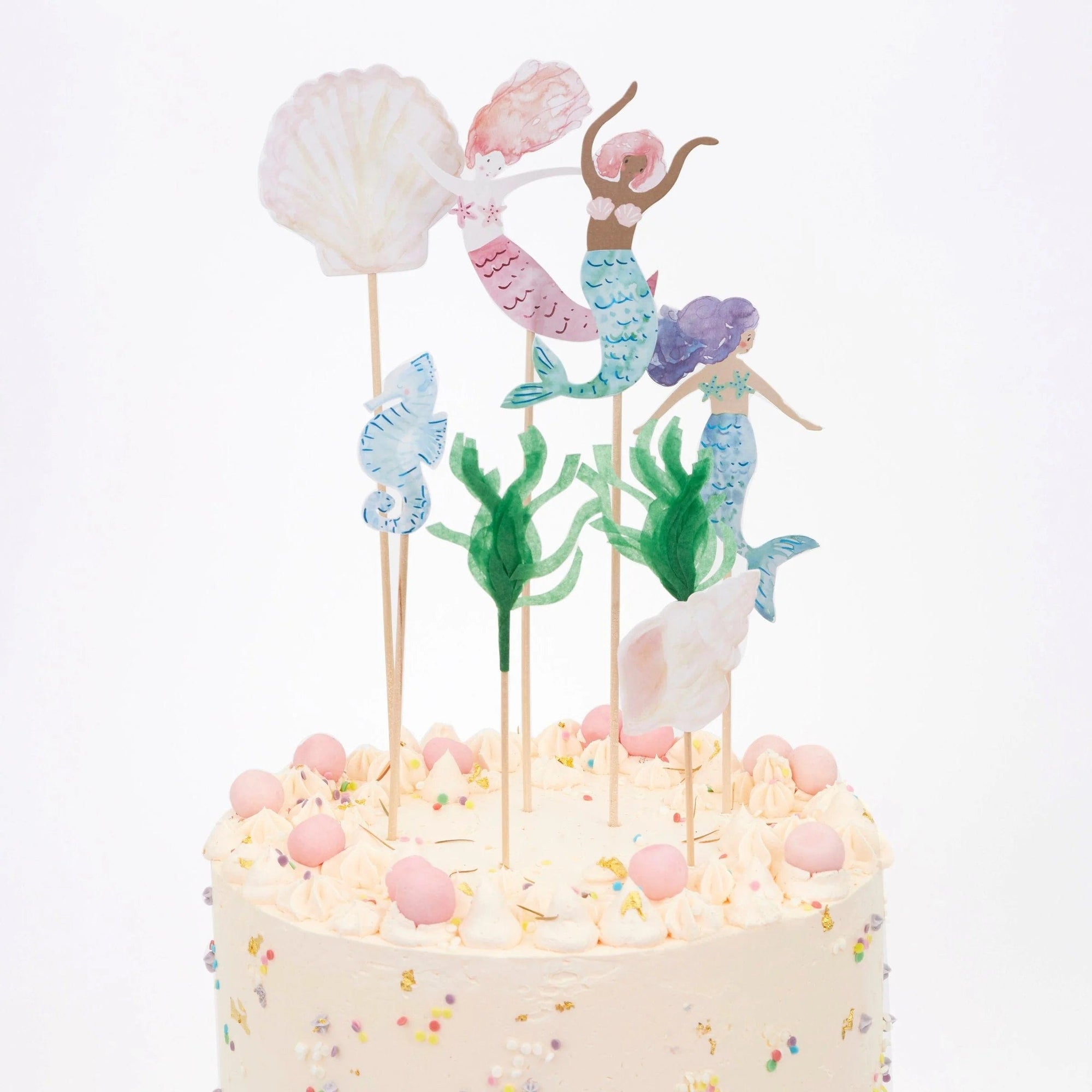Adornos para tarta de sirena