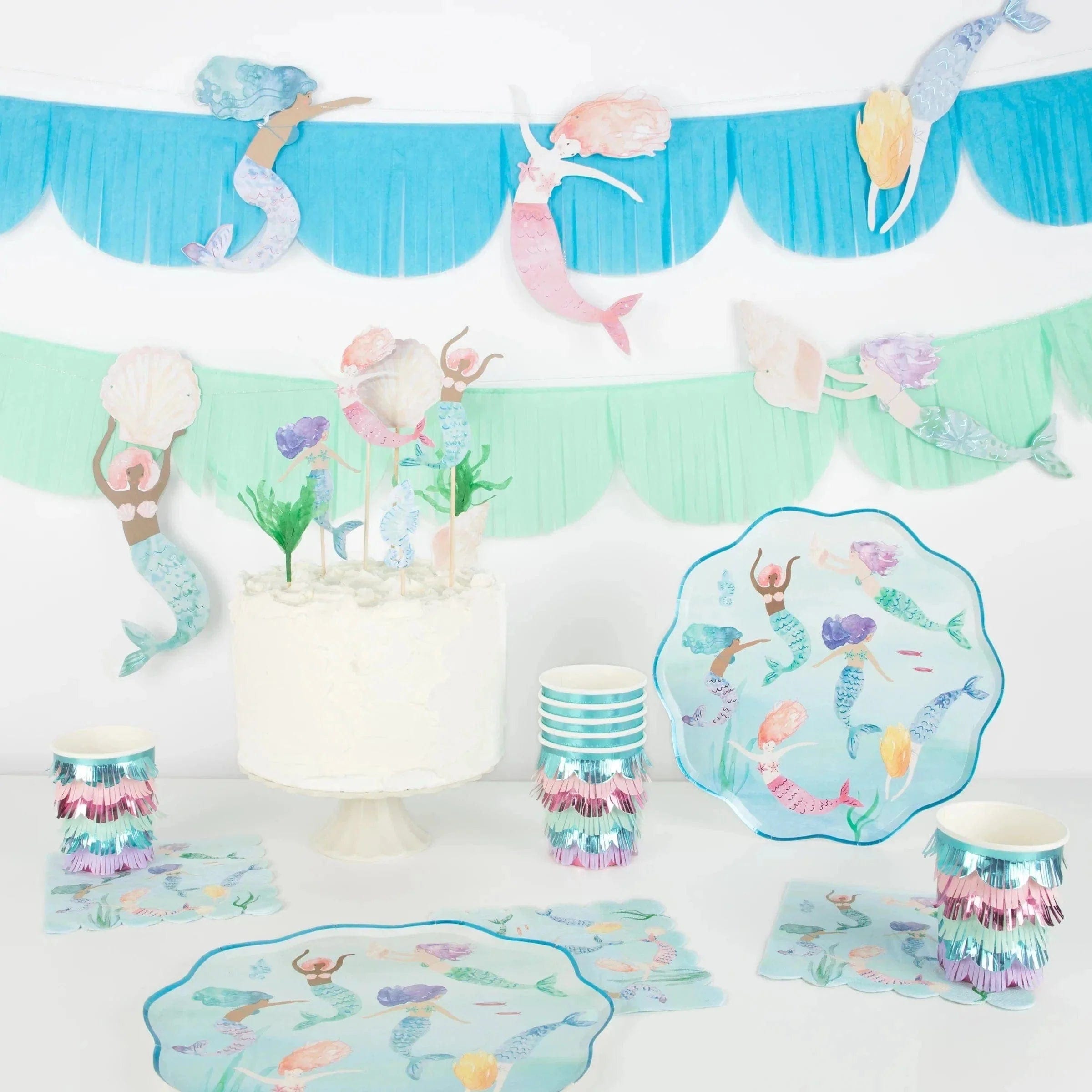 Mermaid Fringe Party Garland  Handmade Party Decorations – The