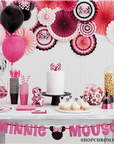 Platos Minnie Mouse Puntos Rosas