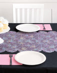 Scalloped Pastel Web Table Runner