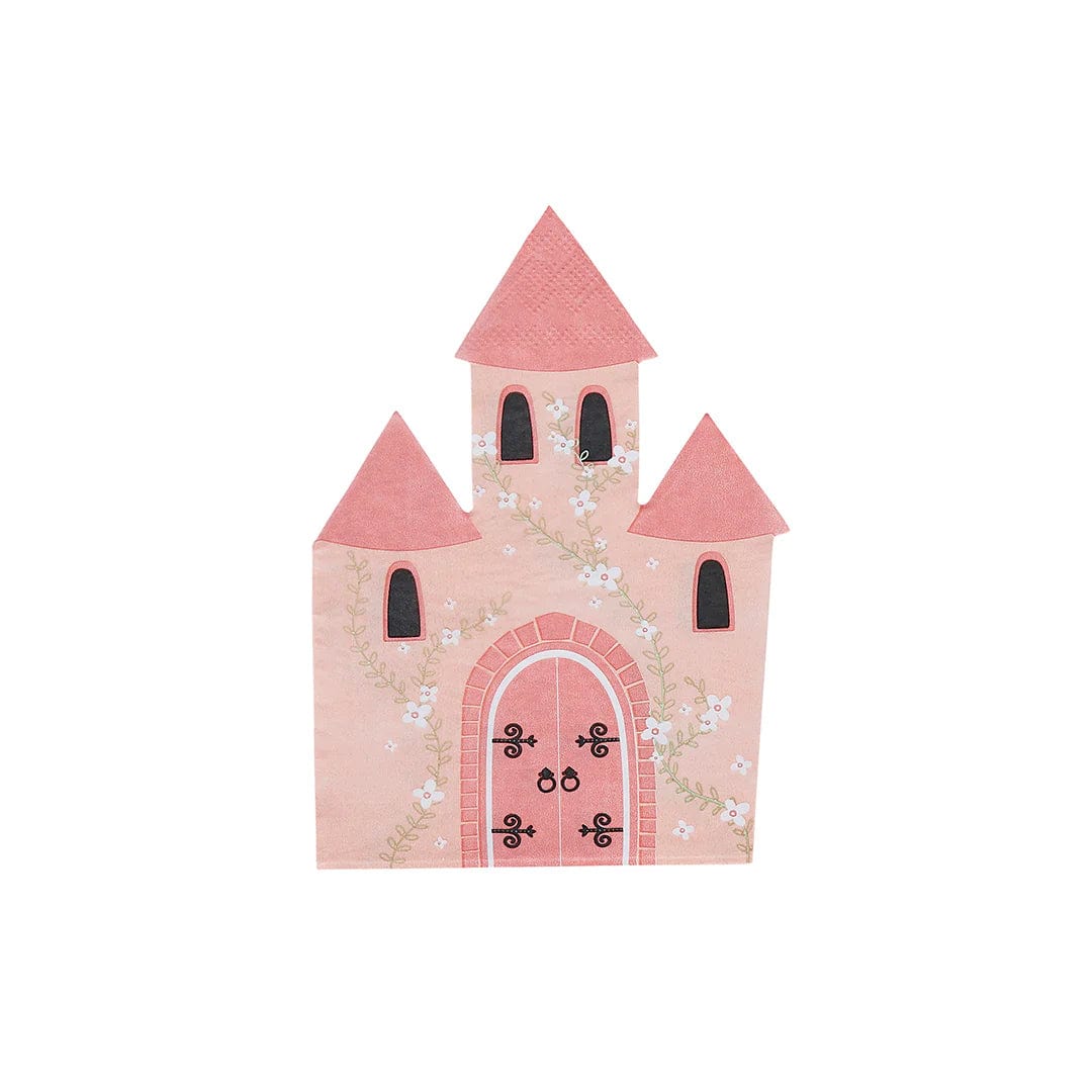 Serviettes en papier Château floral rose