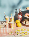 Pink Gingham Paper Table Cover