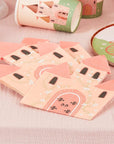 Pink Floral Castle Napkins