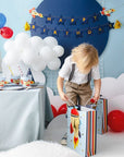Retro Airplane Happy Birthday Garland