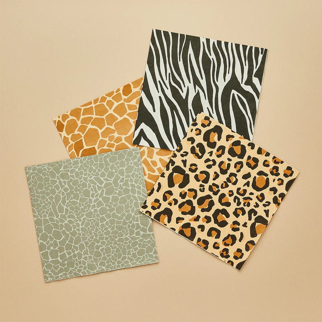 Animal Print Napkins  - Large
