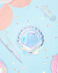 Silver Seashell Plates - Small