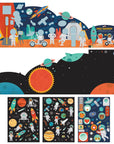 Juego de actividades con pegatinas Space Discovery