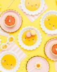 Assiettes Sunshine festonnées - Petites