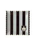 Wednesday Striped Scalloped Square Plates