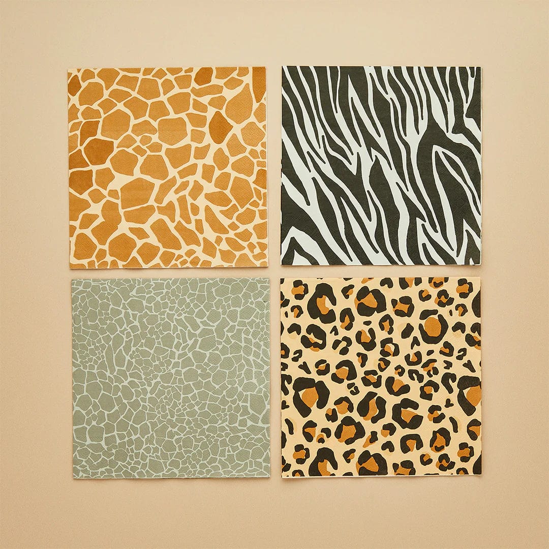 Animal Print Napkins  - Large