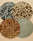 Animal Print Circle Plates - Large