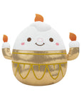 beast-lumiere-squishmallow-front.webpDisney Beauty and the Beast Lumiere squishmallow plush front view with embroidered smiling face, gold metallic body and orange flames