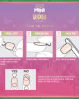 How to apply Wicked kids no-glue press-on nails: peel off backing, press nail on firmly, file tip if desired