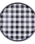 Black Gingham Plates