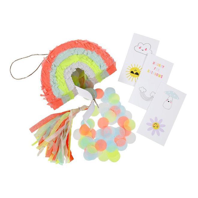 Ensemble de mini piñata arc-en-ciel
