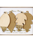 Meri Meri Glitter Leaf Place Tag Napkin Ties
