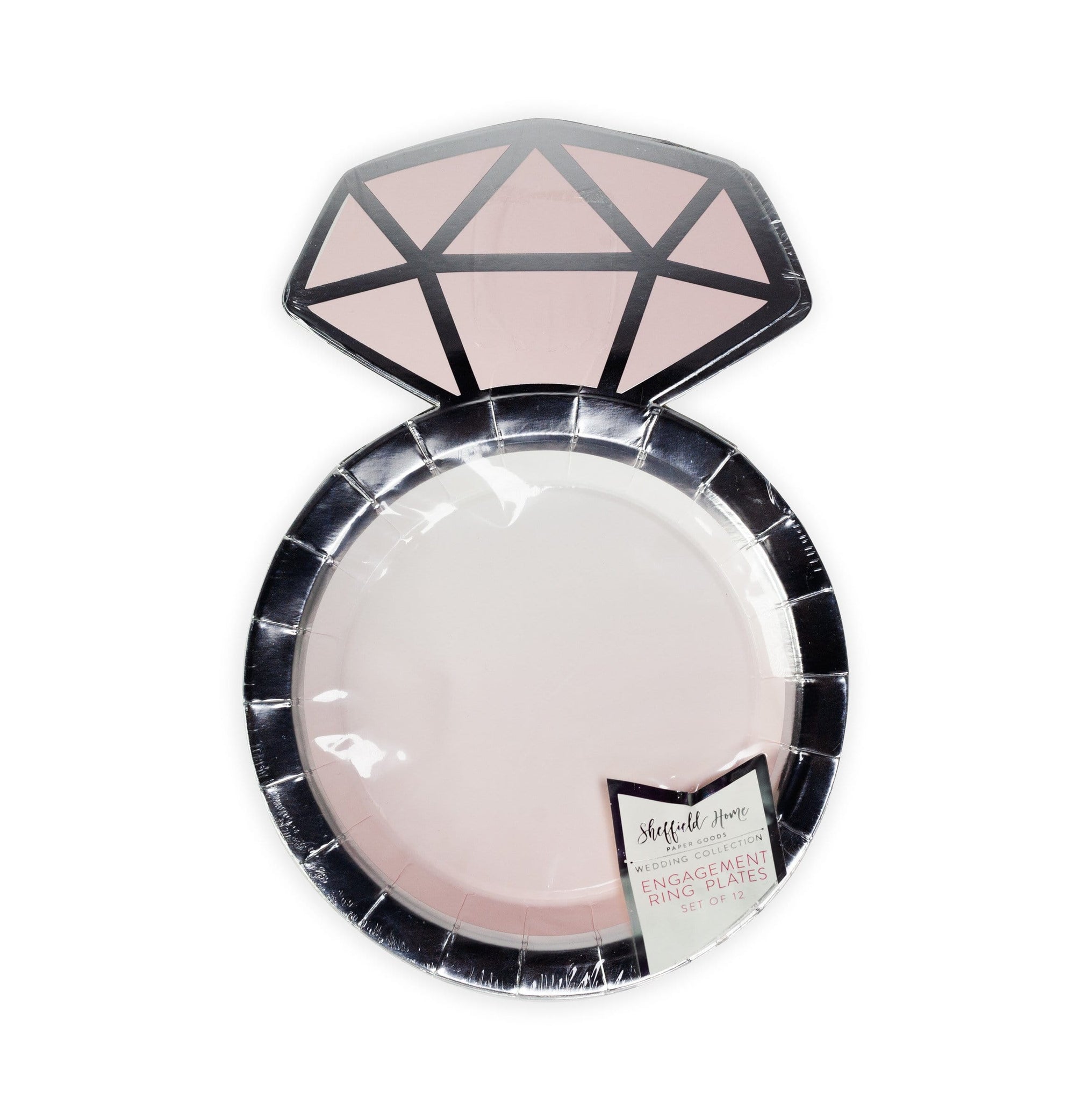 Pink and Silver Diamond Ring Plates