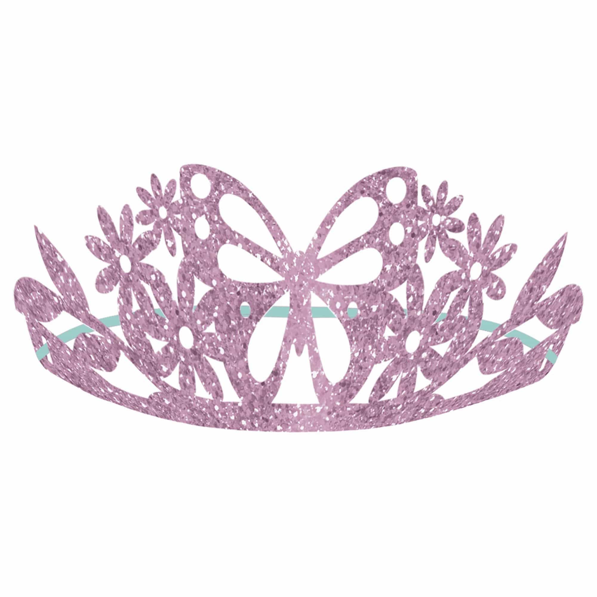 Butterfly Tie On Glitter Tiaras
