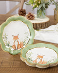Woodland Critter Fox Plates - Small