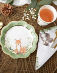 Woodland Critter Fox Plates - Small