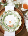 Woodland Critter Fox Plates - Small