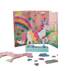 Ensemble de jeu magnétique en bois à habiller Licorne et Dragon