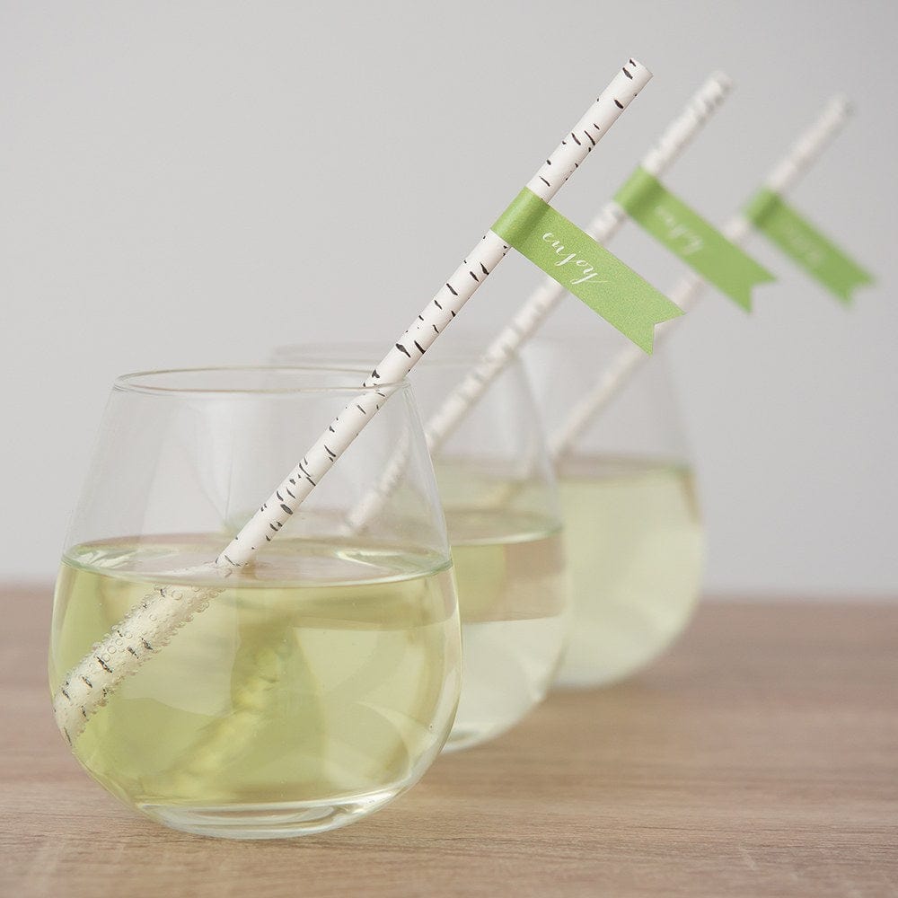Pailles en papier d'écorce de bouleau Sweetheart