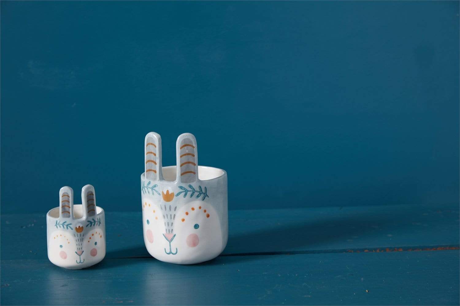 Pot Lapin Boho Bleu - Petit