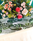 Chemin de table à feuilles tropicales