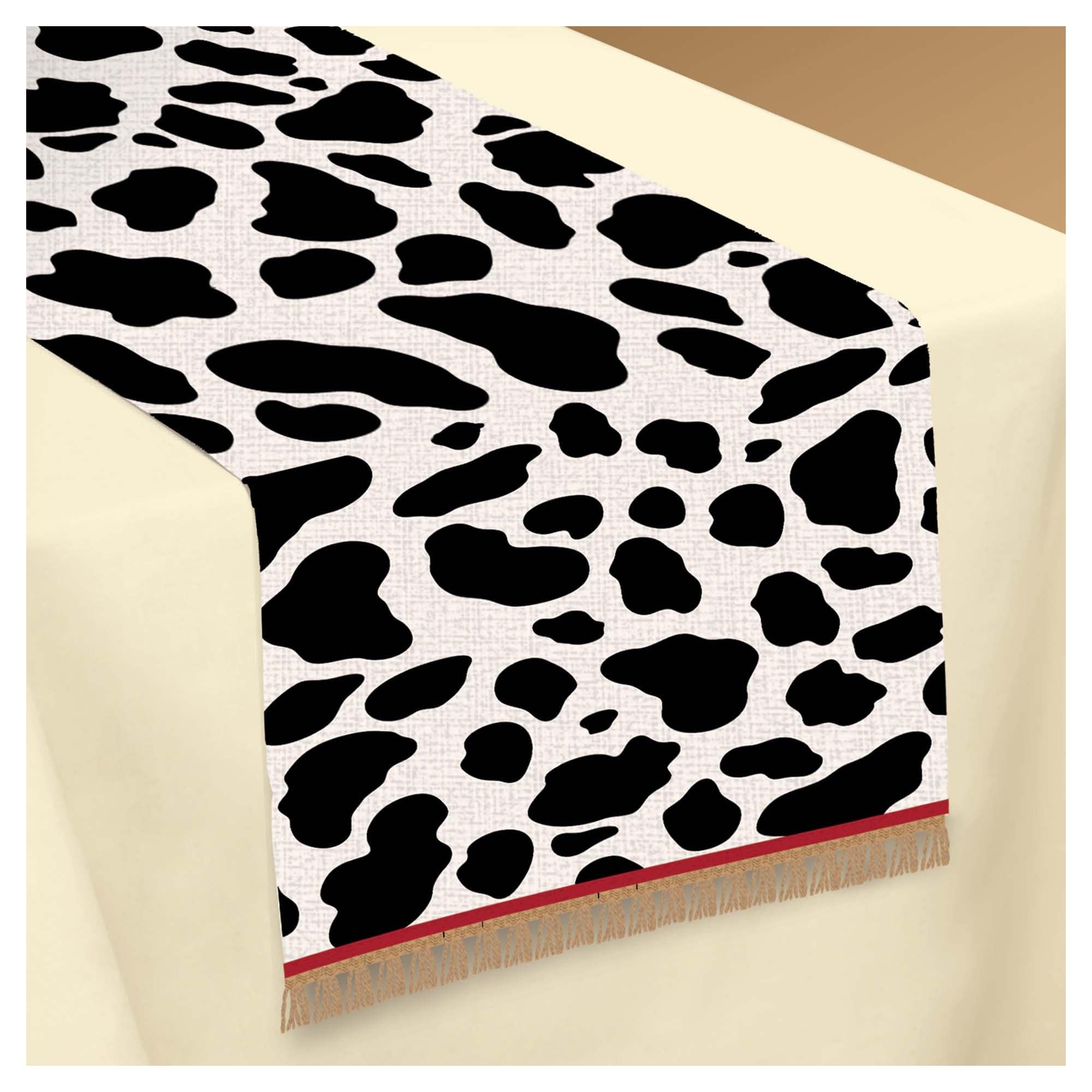 Cow Print Farm Table Runner