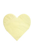 Serviettes en forme de cœur avec palette de fête
