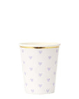 Tazas de corazón de paleta de fiesta